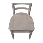Small Dual Drop Leaf Table with Two Chairs, Washed Gray Taupe