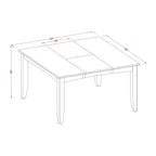 East West Furniture Dining Table Set Includes a Square Table with Butterfly Leaf and Dining Chairs (Chair Seat Type Options)