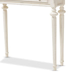 The Gray Barn Keene French Provincial Style Weathered Oak and White Wash Distressed Finish Wood Console Table