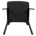 Upholstered Tufted Executive Reception Chair - Black