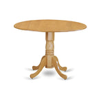 Table à manger ronde à rallonges avec pied central – 42 pouces – 4 places