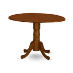 Table à manger ronde à rallonges avec pied central – 42 pouces – 4 places