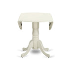 Table à manger ronde à rallonges avec pied central – 42 pouces – 4 places