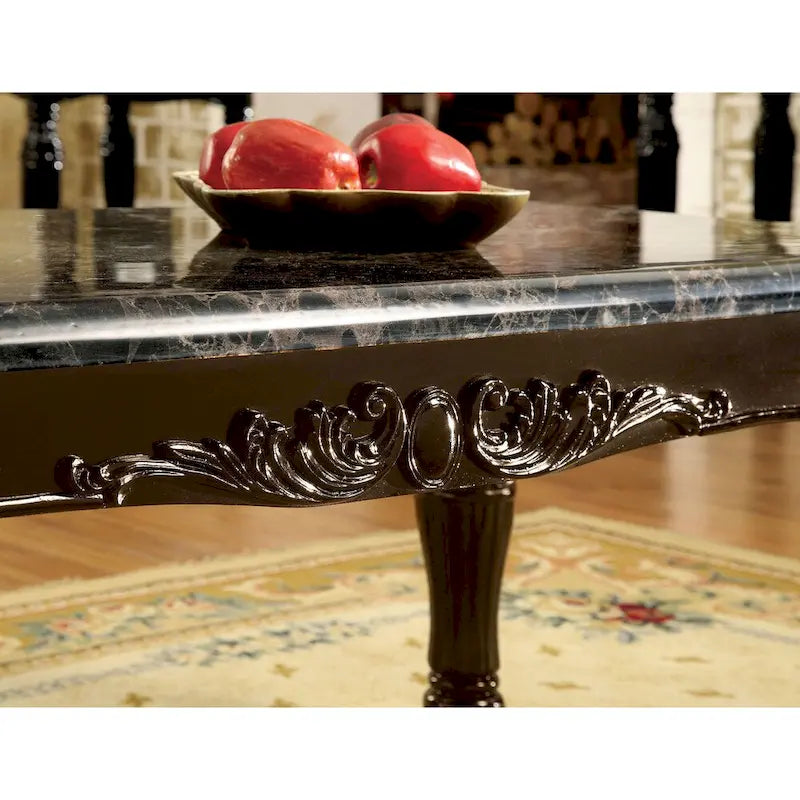 Haia Traditional Espresso Wood 3-Piece Coffee Table and End Tables Set by Furniture of America