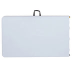 30W x 96L Adjustable Bi-Fold Granite White Plastic Table with Carrying Handle