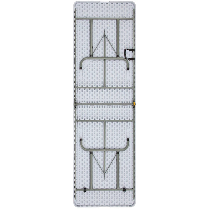 30W x 96L Adjustable Bi-Fold Granite White Plastic Table with Carrying Handle