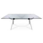 Rye Studio Waldorf Modern Glass Dining Table