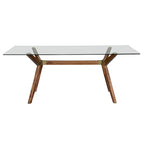 Rye Studio Waldorf Modern Glass Dining Table