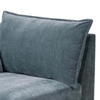 Fauteuil d'angle modulaire bleu à un bras avec 2 coussins lombaires - Siège individuel