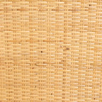 Monaco Modern Bohemian Oak Brown Finished Mahogany Wood and Natural Rattan Dining Chair