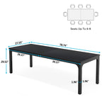 78.74 Inches Executive Desk Double Workstation with Metal Legs for Home Office,Two Person Computer Desk for 2 (Only Table)