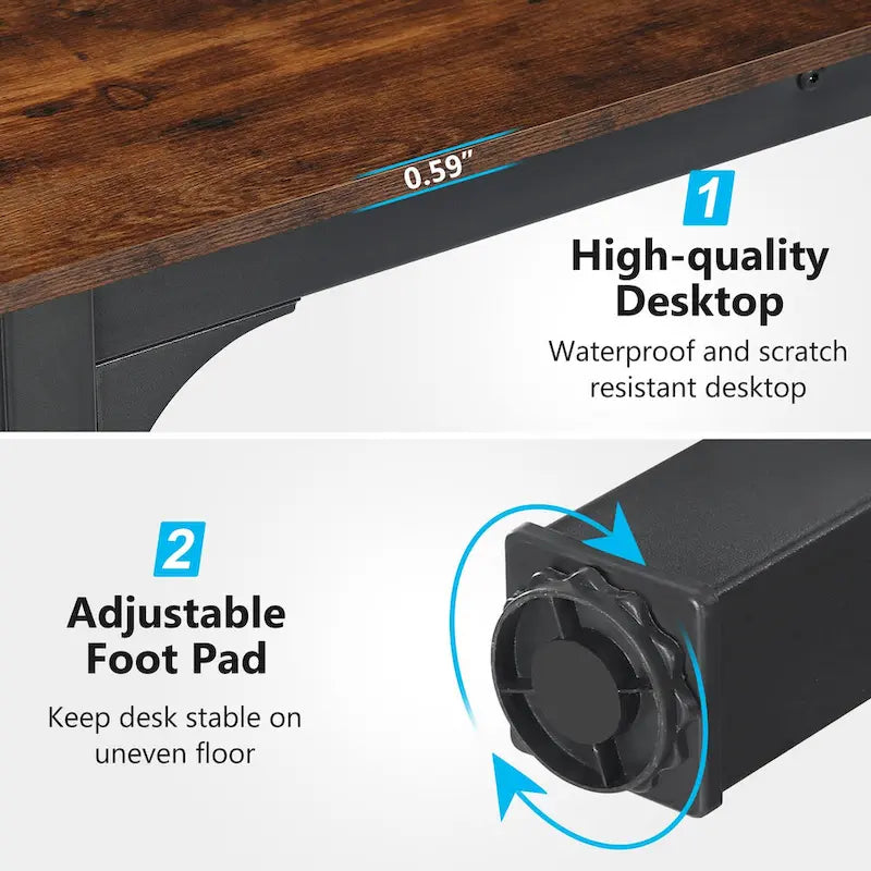 78.74 Inches Executive Desk Double Workstation with Metal Legs for Home Office,Two Person Computer Desk for 2 (Only Table)