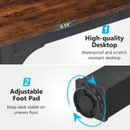 78.74 Inches Executive Desk Double Workstation with Metal Legs for Home Office,Two Person Computer Desk for 2 (Only Table)