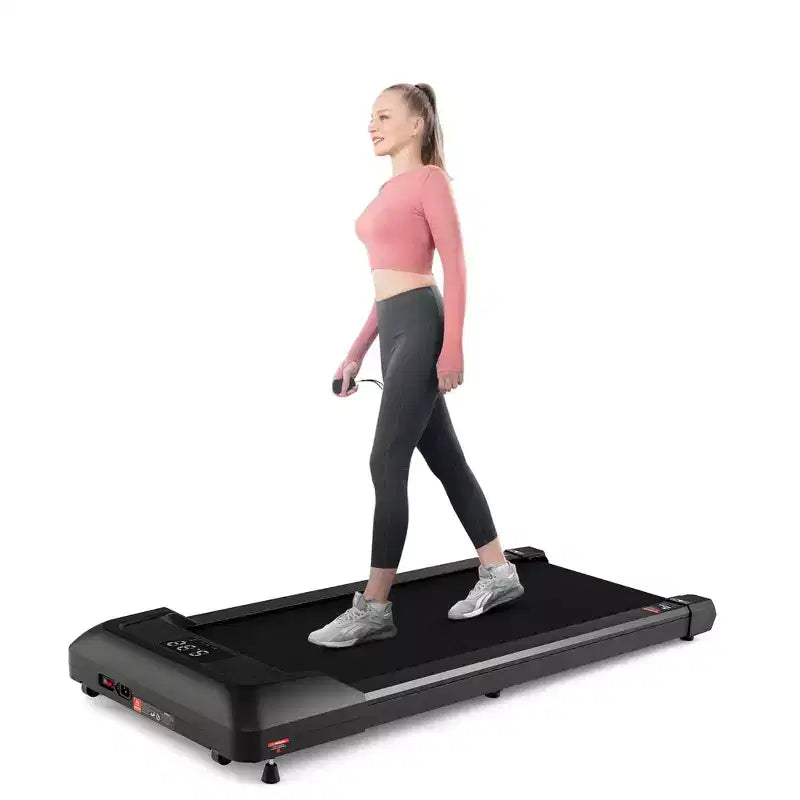 Tapis de marche Costway 1-6 km/h sous le bureau avec télécommande et écran LED Noir/Rose/Blanc/Gris