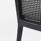Chaise de salle à manger sans accoudoirs Clara en bois marron clair et assise crème