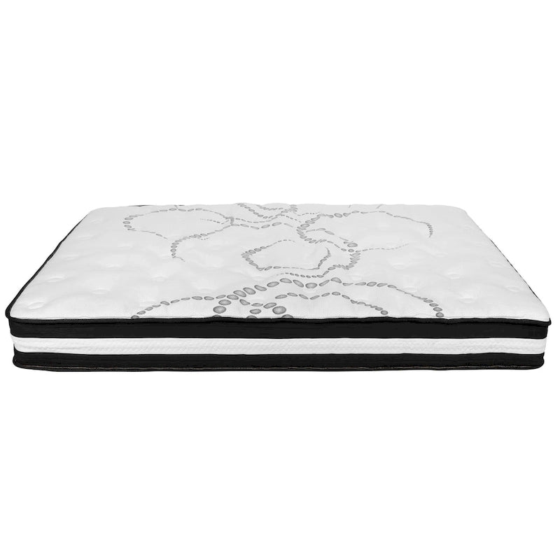 Tufted Platform Bed with 10in. Pocket Spring Mattress