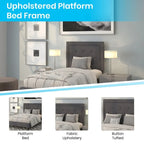 Tufted Platform Bed with 10in. Pocket Spring Mattress