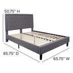 Tufted Platform Bed with 10in. Pocket Spring Mattress