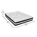 Tufted Platform Bed with 10in. Pocket Spring Mattress