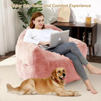 Giant Bean Bag Chair with Armrests - For Adults and Kids