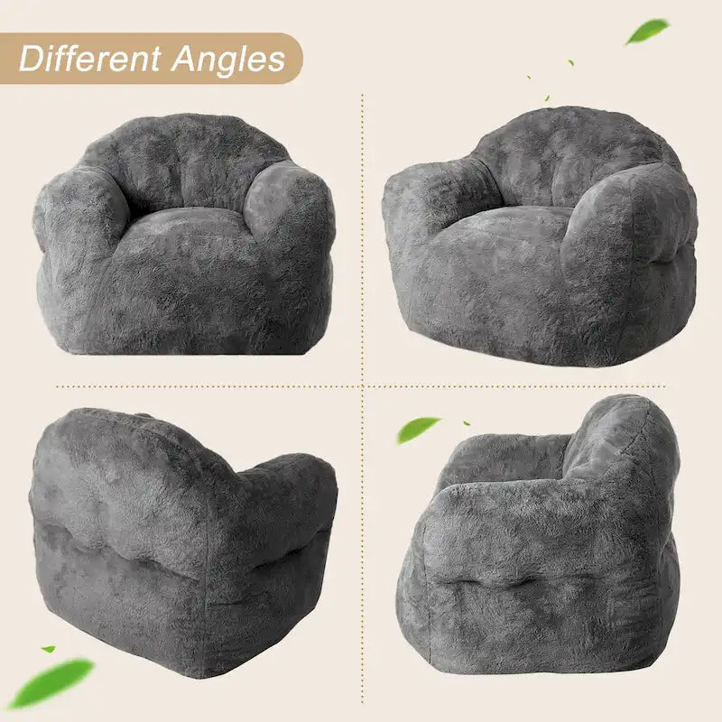 Giant Bean Bag Chair with Armrests - For Adults and Kids
