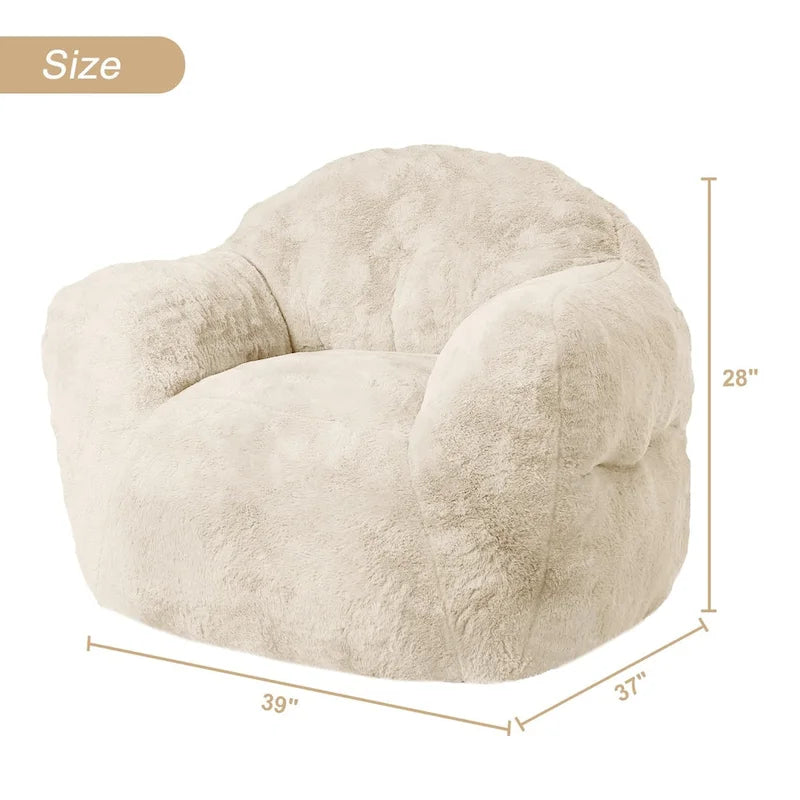 Giant Bean Bag Chair with Armrests - For Adults and Kids