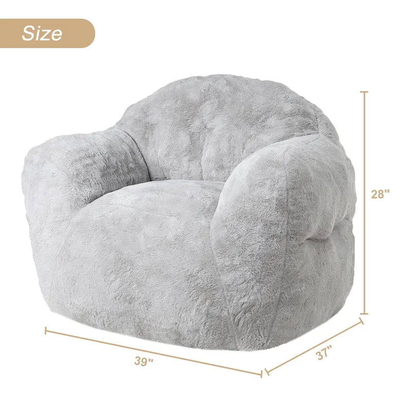 Giant Bean Bag Chair with Armrests - For Adults and Kids