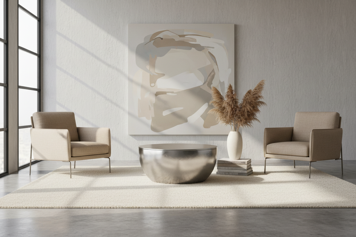 White 37 Inch Round Drum Coffee Table with Storage - Mango Wood