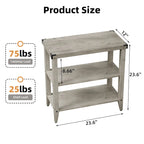 Farmhouse End Table 3 Tier Rustic Side Table