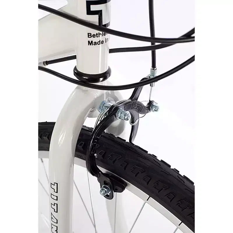 Titan Bikes Wildcat 12-Speed Women's Mountain Bike with Adjustable Saddle Height, Blue/White