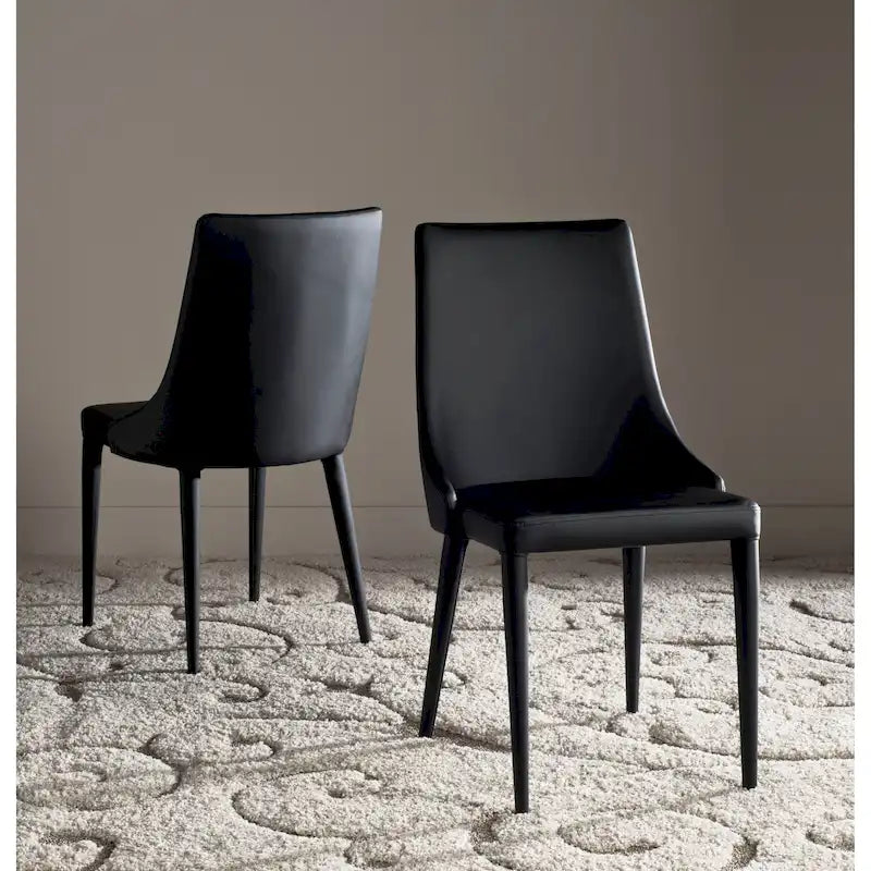 SAFAVIEH Socorro Chaise de salle à manger blanche de style moderne du milieu du siècle (lot de 2) - 23,6 x 19,6 x 35,5 - 24Lx20Px36H