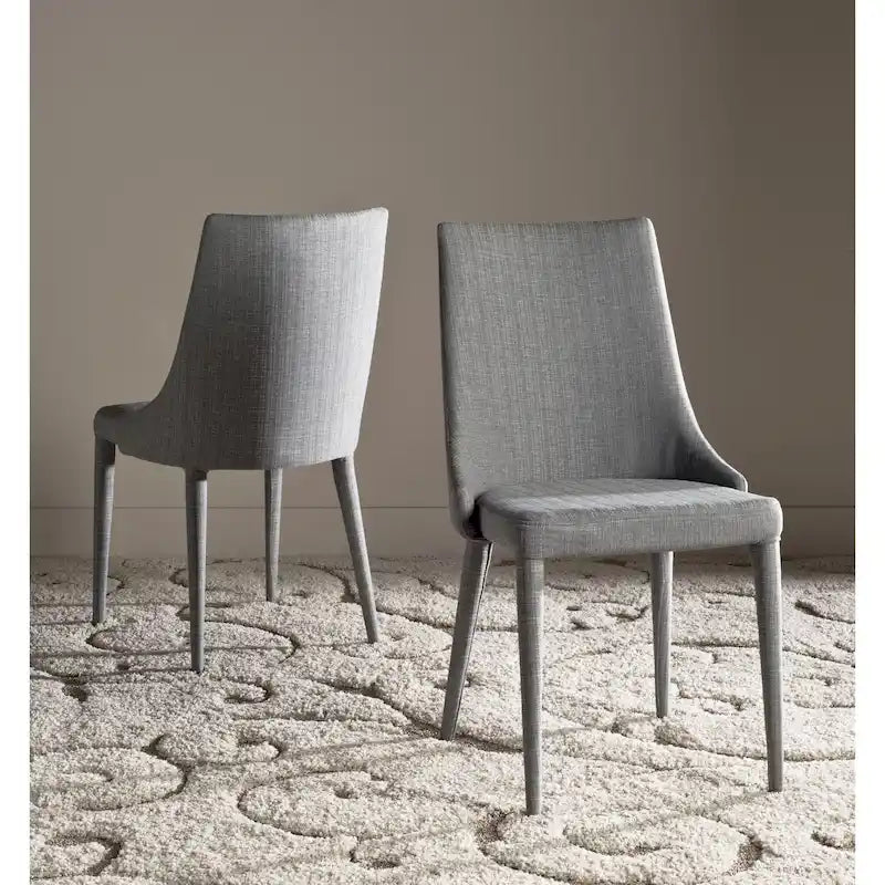 SAFAVIEH Socorro Chaise de salle à manger blanche de style moderne du milieu du siècle (lot de 2) - 23,6 x 19,6 x 35,5 - 24Lx20Px36H