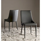 SAFAVIEH Socorro Chaise de salle à manger blanche de style moderne du milieu du siècle (lot de 2) - 23,6 x 19,6 x 35,5 - 24Lx20Px36H