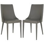SAFAVIEH Socorro Chaise de salle à manger blanche de style moderne du milieu du siècle (lot de 2) - 23,6 x 19,6 x 35,5 - 24Lx20Px36H