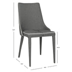 SAFAVIEH Socorro Chaise de salle à manger blanche de style moderne du milieu du siècle (lot de 2) - 23,6 x 19,6 x 35,5 - 24Lx20Px36H