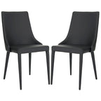 SAFAVIEH Socorro Chaise de salle à manger blanche de style moderne du milieu du siècle (lot de 2) - 23,6 x 19,6 x 35,5 - 24Lx20Px36H