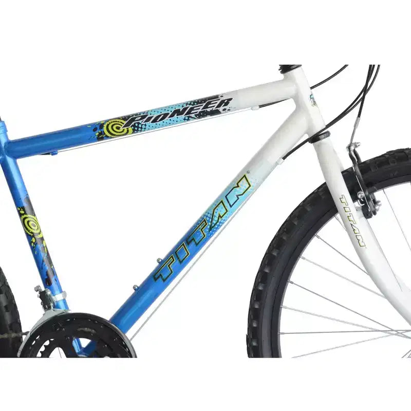Titan Bikes Pioneer 12-Speed Men's Mountain Bike, Blue