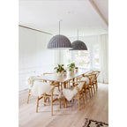 Red Modern Wood Elbow Chair Open Y Back Contemporary For Kitchen Dining Room With Woven Seat