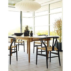 Red Modern Wood Elbow Chair Open Y Back Contemporary For Kitchen Dining Room With Woven Seat