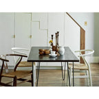 Red Modern Wood Elbow Chair Open Y Back Contemporary For Kitchen Dining Room With Woven Seat