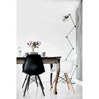 Chaise Eiffel rétro sans accoudoirs en plastique/pieds noirs design