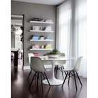 Chaise Eiffel rétro sans accoudoirs en plastique/pieds noirs design