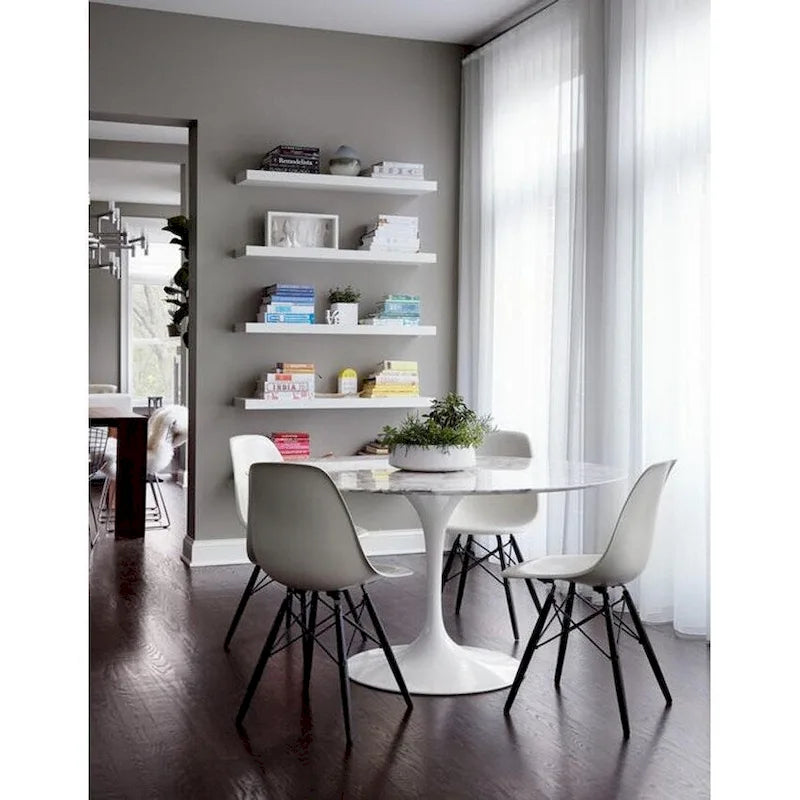 Chaise Eiffel rétro sans accoudoirs en plastique/pieds noirs design