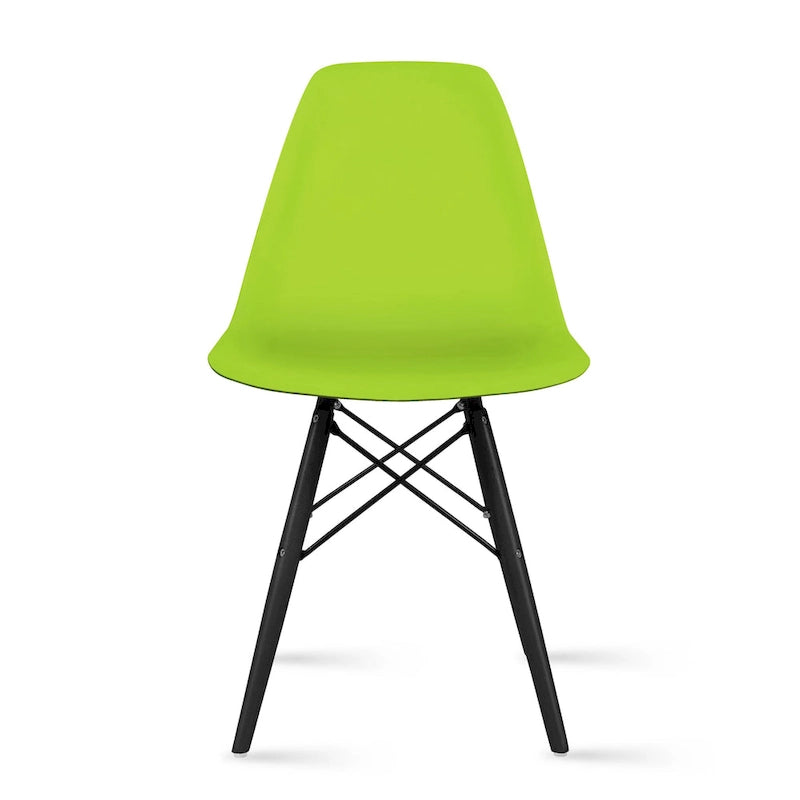Chaise Eiffel rétro sans accoudoirs en plastique/pieds noirs design