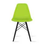 Chaise Eiffel rétro sans accoudoirs en plastique/pieds noirs design