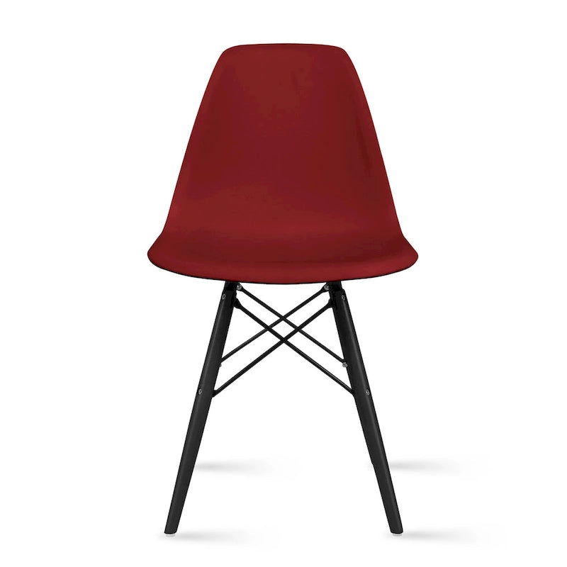 Chaise Eiffel rétro sans accoudoirs en plastique/pieds noirs design