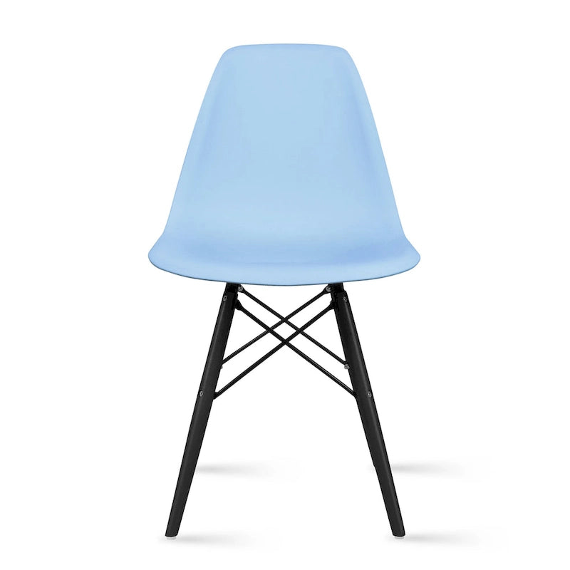 Chaise Eiffel rétro sans accoudoirs en plastique/pieds noirs design