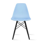 Chaise Eiffel rétro sans accoudoirs en plastique/pieds noirs design