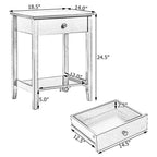 Table de chevet en bois avec rangement