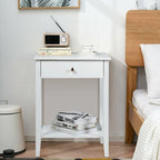 Table de chevet en bois avec rangement